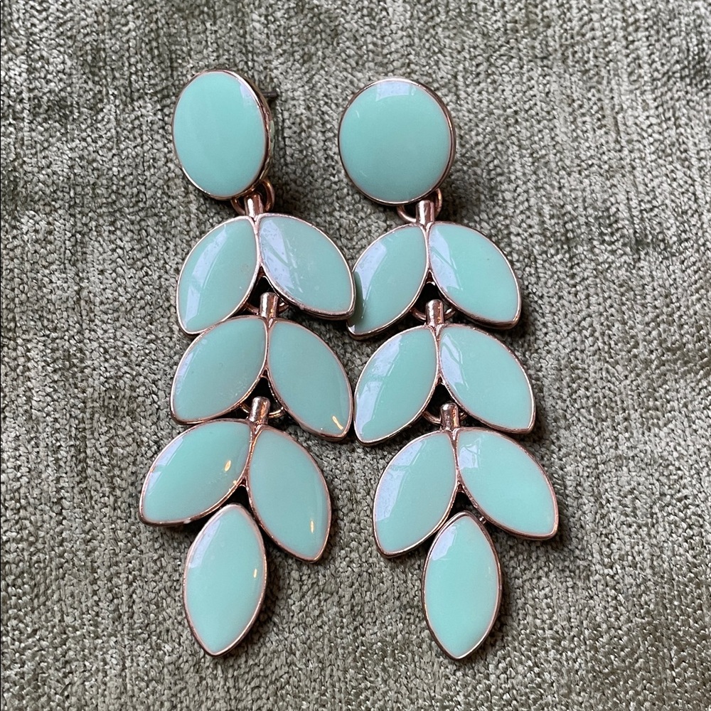 Mint Leaf Drop Earrings